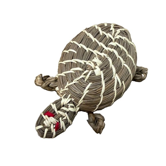 Other - Vintage Basket Turtle Tortoise Mexican Coiled Effigy